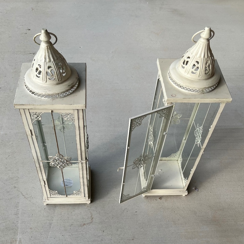 Pier 1 Imports Rustic Ivory Lantern - Picture 3 of 8